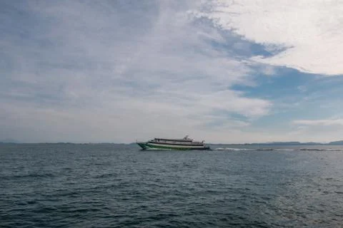 Ferry sailing the sea Stock Photos