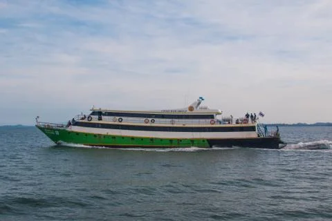 Ferry sailing the sea Stock Photos