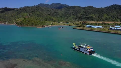 Ferry On The Sea (4) Stock Footage 170865484