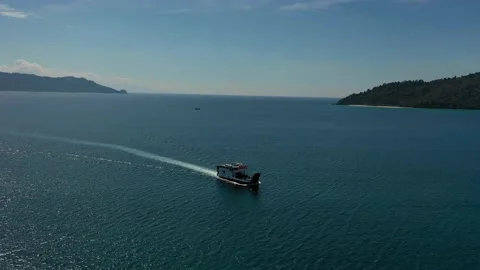 Ferry On The Sea (6) Stock Footage 170866586