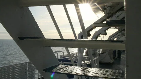 Ferry at sea Stock Footage 661428