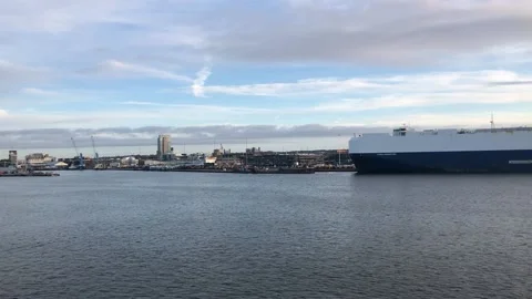 FERRY AT SEA Stock Footage 135543433