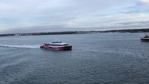 FERRY AT SEA Stock Footage 135543510