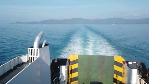 Ferry on the sea Stock Footage 195155151