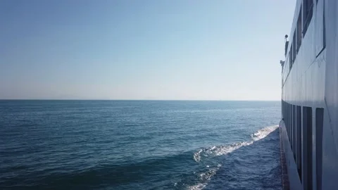 Ferry on the sea 스톡 동영상 195155234