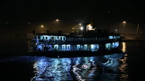 Ferry at sea -ll Stock Footage 42596774