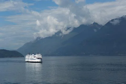 Ferry on the sea  Stock Photos
