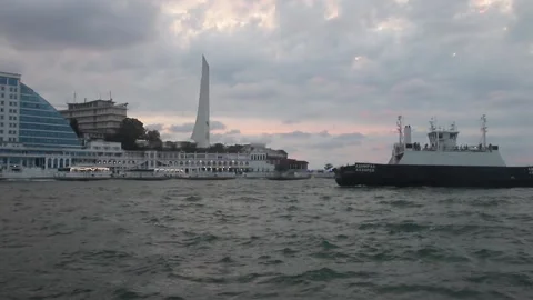 Ferry in Sevastopol Stock Footage 162645910