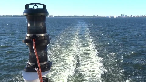 Ferry ship in the Baltic sea Stock Footage 123995218