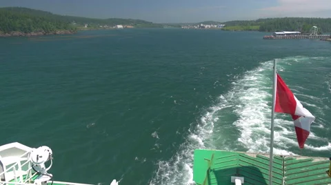 Ferry Ship Leaving Harbour. Stock Footage 65299753