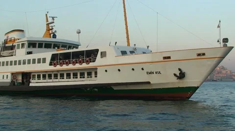 Ferry ships float on the Bosphorus. Istanbul Video stock 51104423
