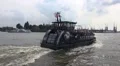 Ferry starts boat trip round the Hamburg harbour HD Footage