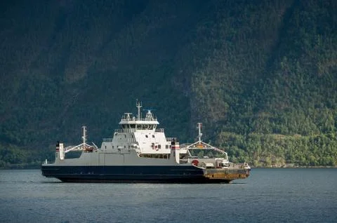Ferry in sun light Stock Photos