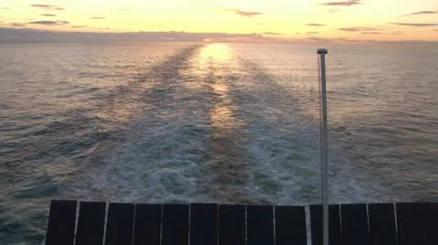 Ferry Sunset Stock Footage 10700884