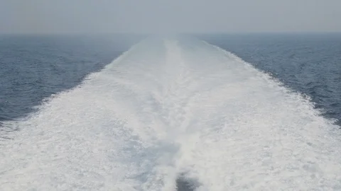 Ferry tail waves-detail Stock Footage 106669402