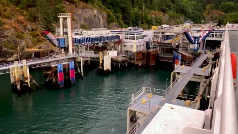 Ferry Terminal an Empty Dock at Horseshoe Bay. West Vancouver. Stock Footage 158128629