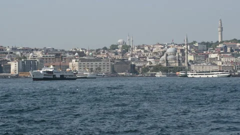 Ferry traffic in Istanbul, Turkey Stock Footage 321530504