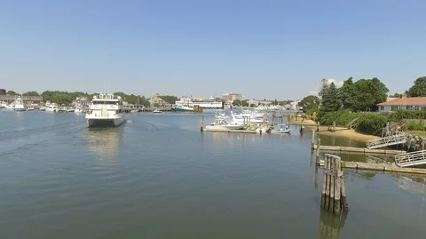Ferry Turning In Water Stock Footage 104383002
