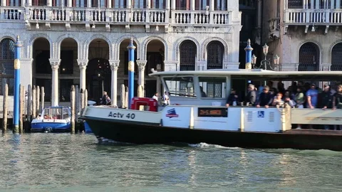 Ferry in Venice, Italy Stock Footage 106370971