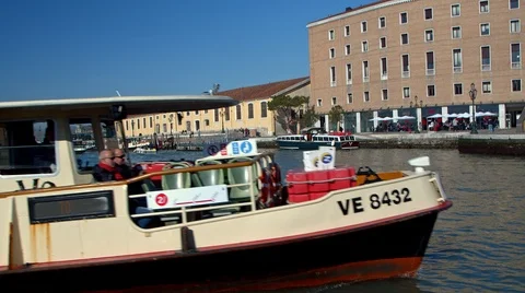 Ferry Venice lagoon Stock Footage 104780523