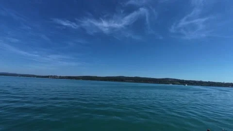 Ferry View between Konstanz and Meersburg on Lake Constance Stock Footage 341865986