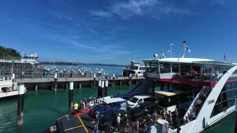 Ferry View between Konstanz and Meersburg on Lake Constance Stock Footage 341868427