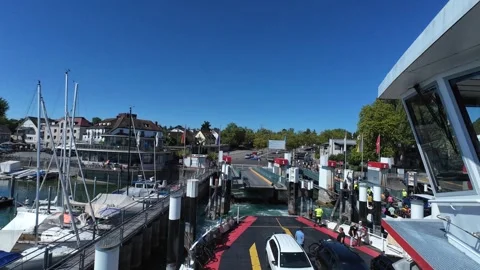Ferry View between Konstanz and Meersburg on Lake Constance Stock Footage 341868506