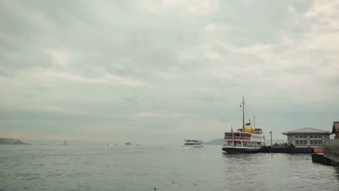 Ferry view from the Bosphorus Stock Footage 196143275