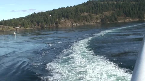 Ferry wake1 Stock Footage 40427497