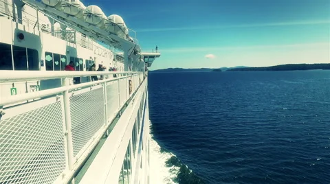 Ferry on the watter Stock Footage 64410197