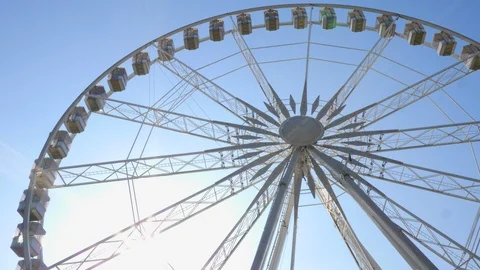 Ferry Wheel on the blue background. Видео 103162119
