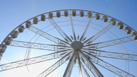 Ferry Wheel on the blue background. Видео 103163393