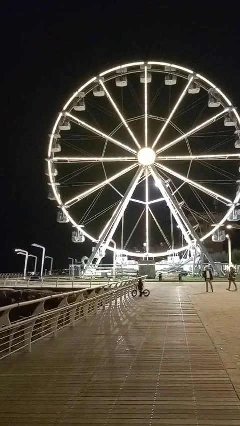 Ferry wheel illiminated Stock Footage 272588539