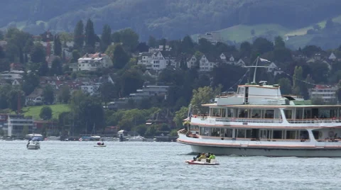 Ferry in Zürich Stock Footage 41462945