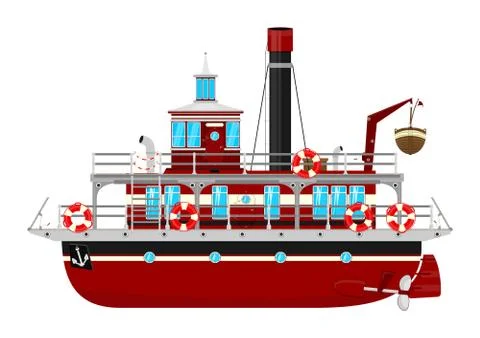 Ferryboat. Stock Illustration