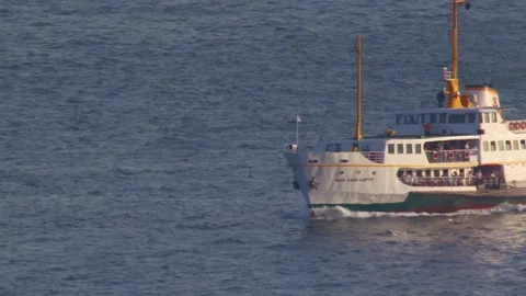 Ferryboat passing Stock Footage 246766978