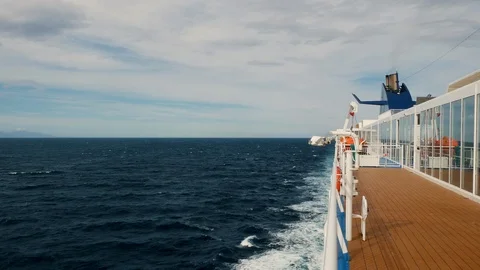 On the ferryboat view of the sea Stock Footage 105295648