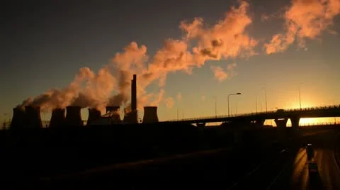 Ferrybridge coal powered power station sunrise Stock Footage 12603352