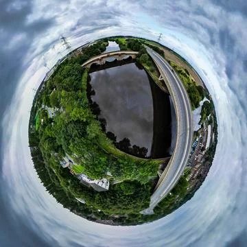 Ferrybridge drone sphere Stock Photos