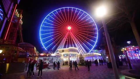Ferry's wheel spinning Stock Footage 121783565