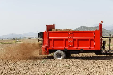 Fertilising the field Foto stock
