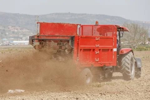 Fertilising the field Stock Photos