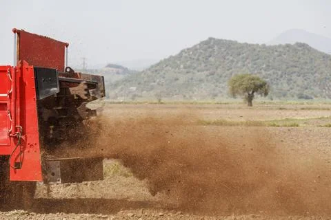 Fertilising the field Stock Photos