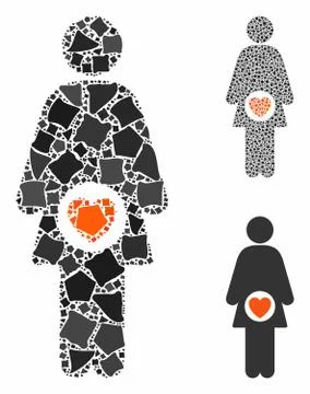 Fertility Composition Icon of Unequal Items Stock Illustration