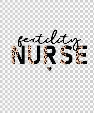 Fertility Nurse Script And Bold Text inscription Illustrazione stock