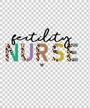 Fertility Nurse Text With Small Heart inscription Writing Stock Illustration