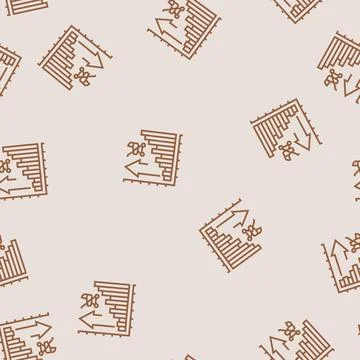 Fertility rate chart line seamless pattern Illustrazione stock