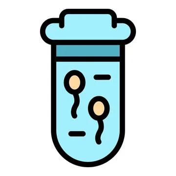 Fertility test tube icon vector flat Stock Illustration