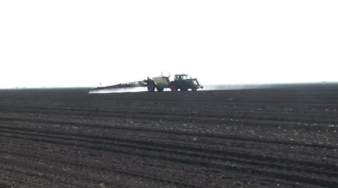 Fertilization agriculture, fertilizer application by field Stock-Footage 37257533