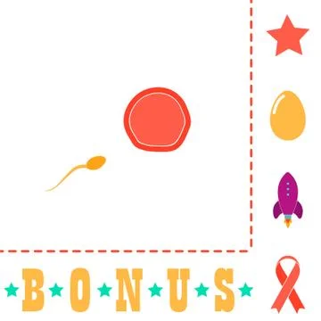 Fertilization computer symbol 库存插图